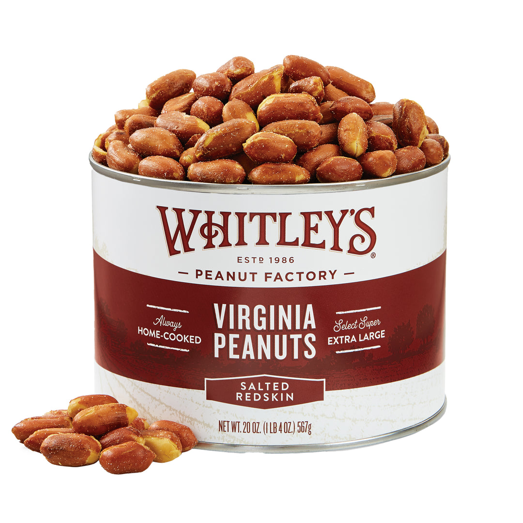 Case 12 - 20 oz. Tins Salted Redskin Peanuts