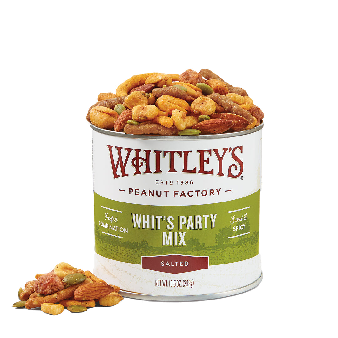 Case 12 - 10.5 oz. Tins Whit's Party Mix
