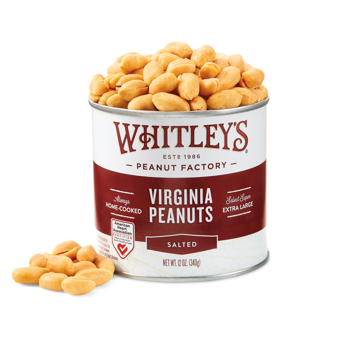 Case 12 - 12 oz. Tins Salted Virginia Peanuts