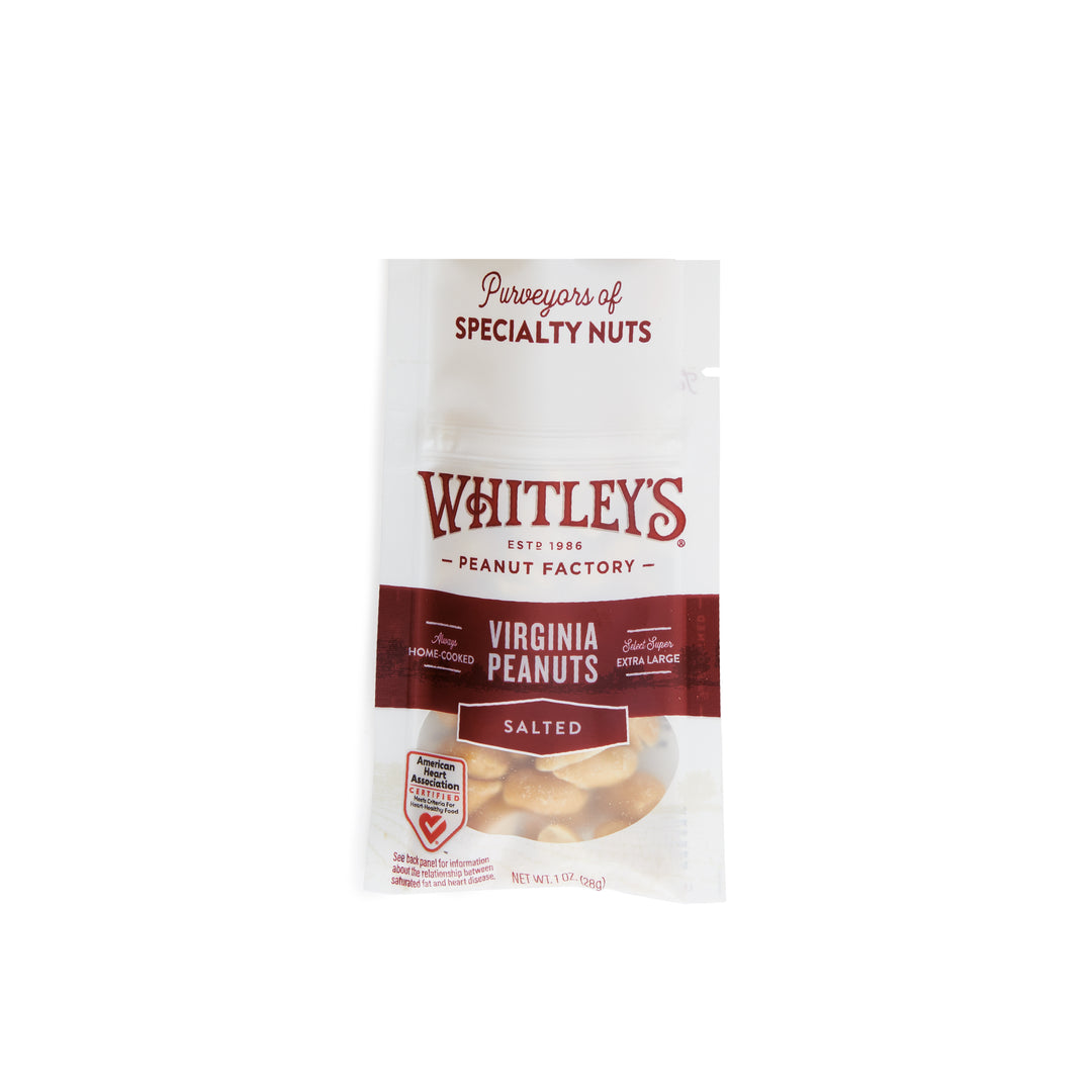 Case 25 - 1 oz. Pouch Bags "Home Cooked" Salted Virginia Peanuts