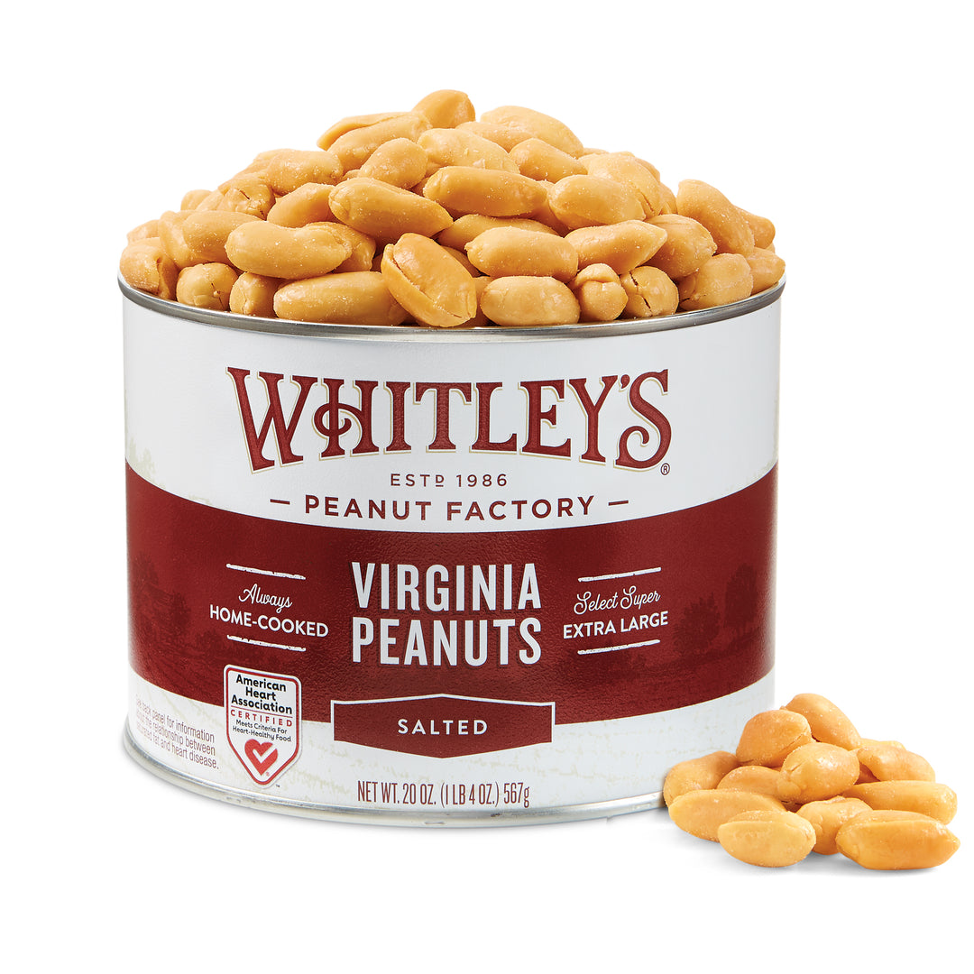 Case 12 - 20 oz. Tins Salted Virginia Peanuts