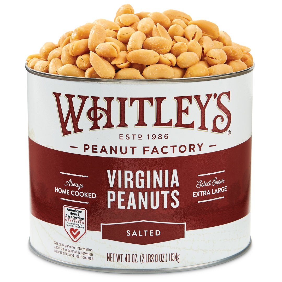Case 8 - 40 oz. Tins Salted Virginia Peanuts