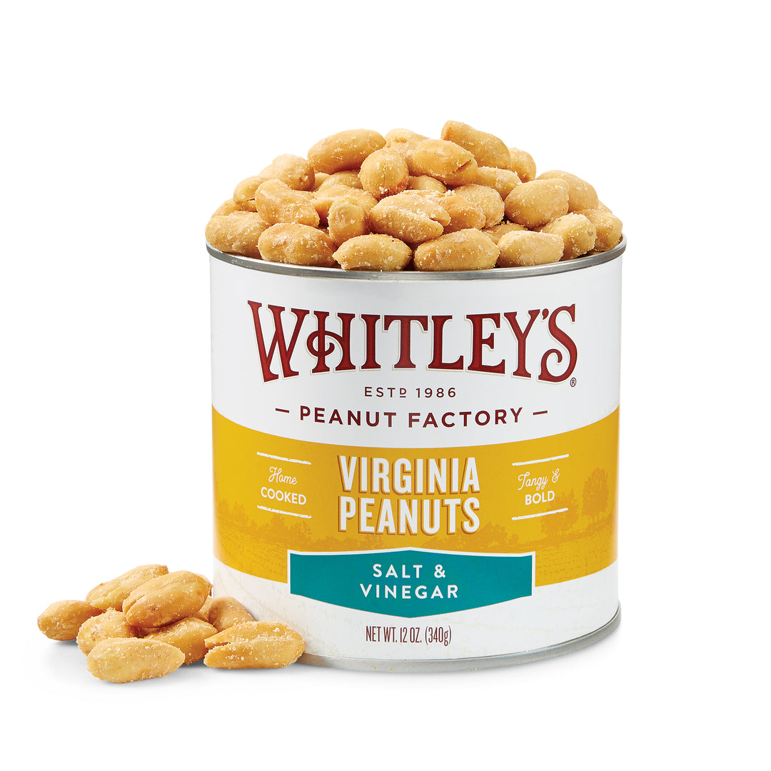 Case 12 - 12 oz. Tins Salt & Vinegar Virginia Peanuts
