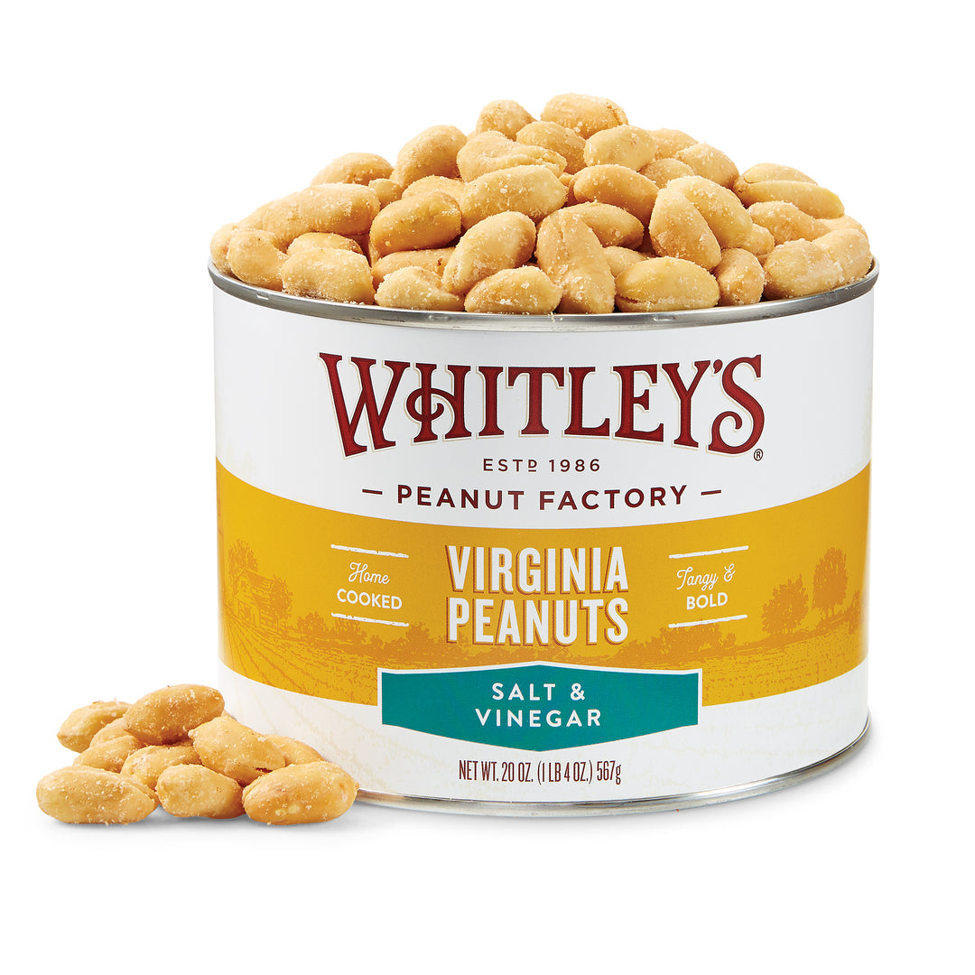 Case 12 - 20 oz. Tins Salt & Vinegar Virginia Peanuts