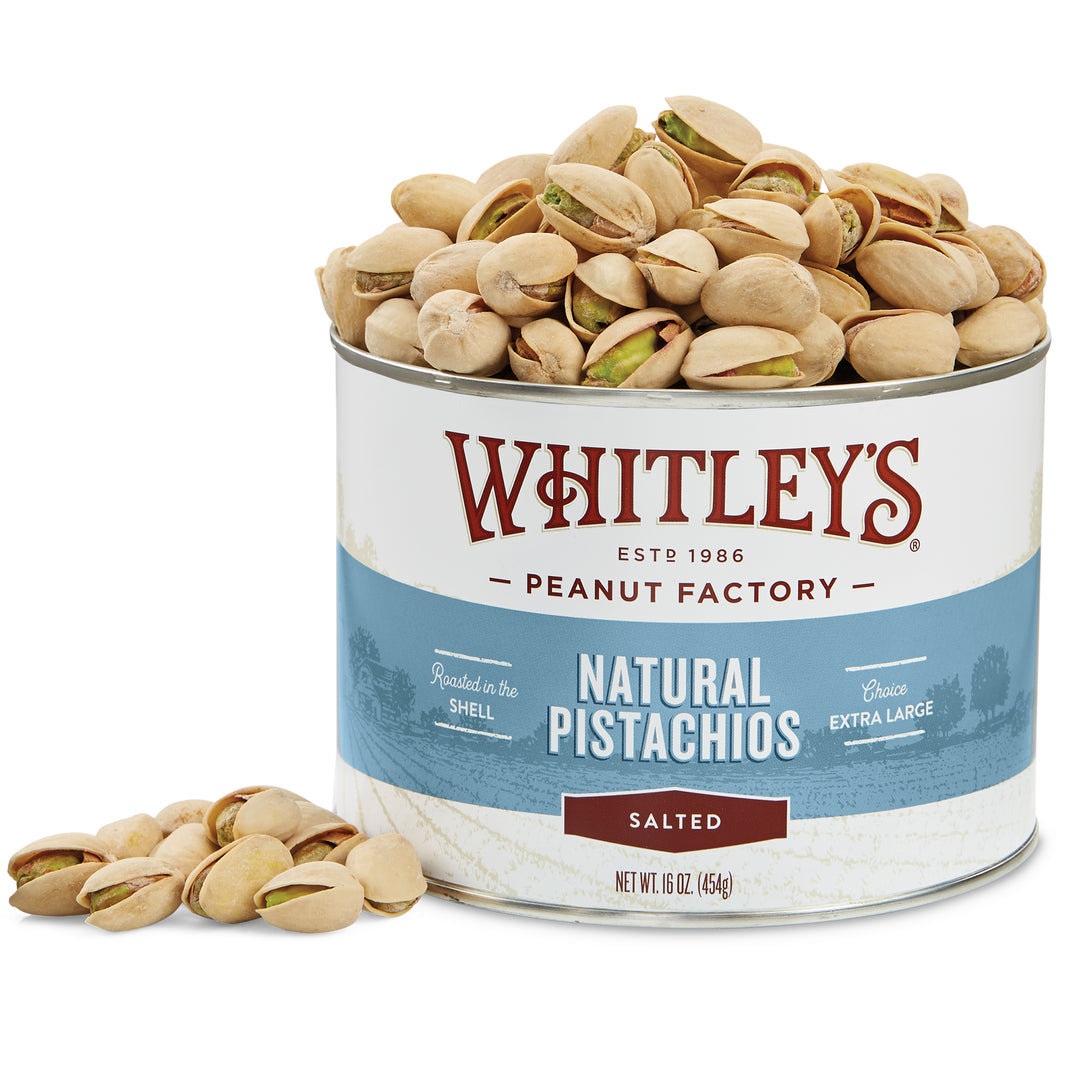 Case 12 - 16 oz. Tins Natural Pistachios
